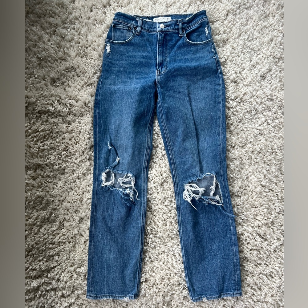 Abercrombie & Fitch the 90s straight ultra high rise
